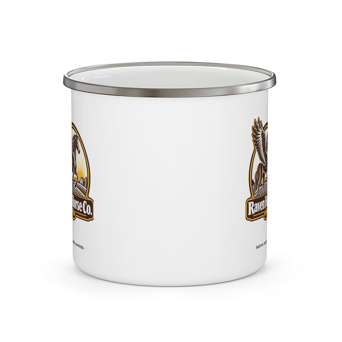 Raven Horse Co. Enamel Campfire Mug – 12oz