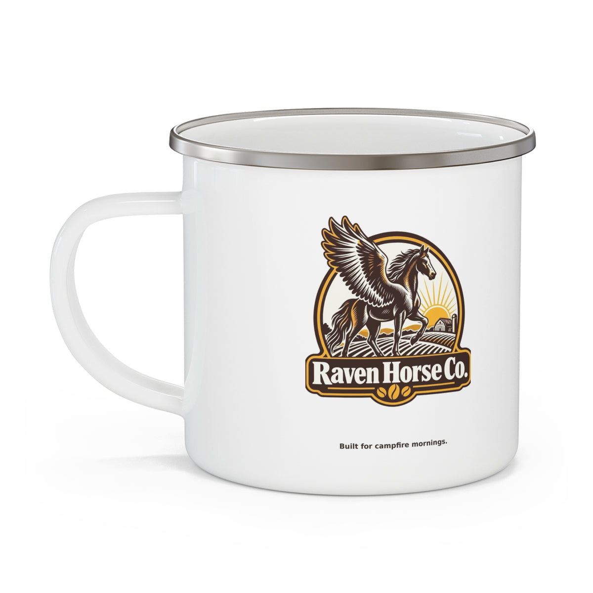 Raven Horse Co. Enamel Campfire Mug – 12oz