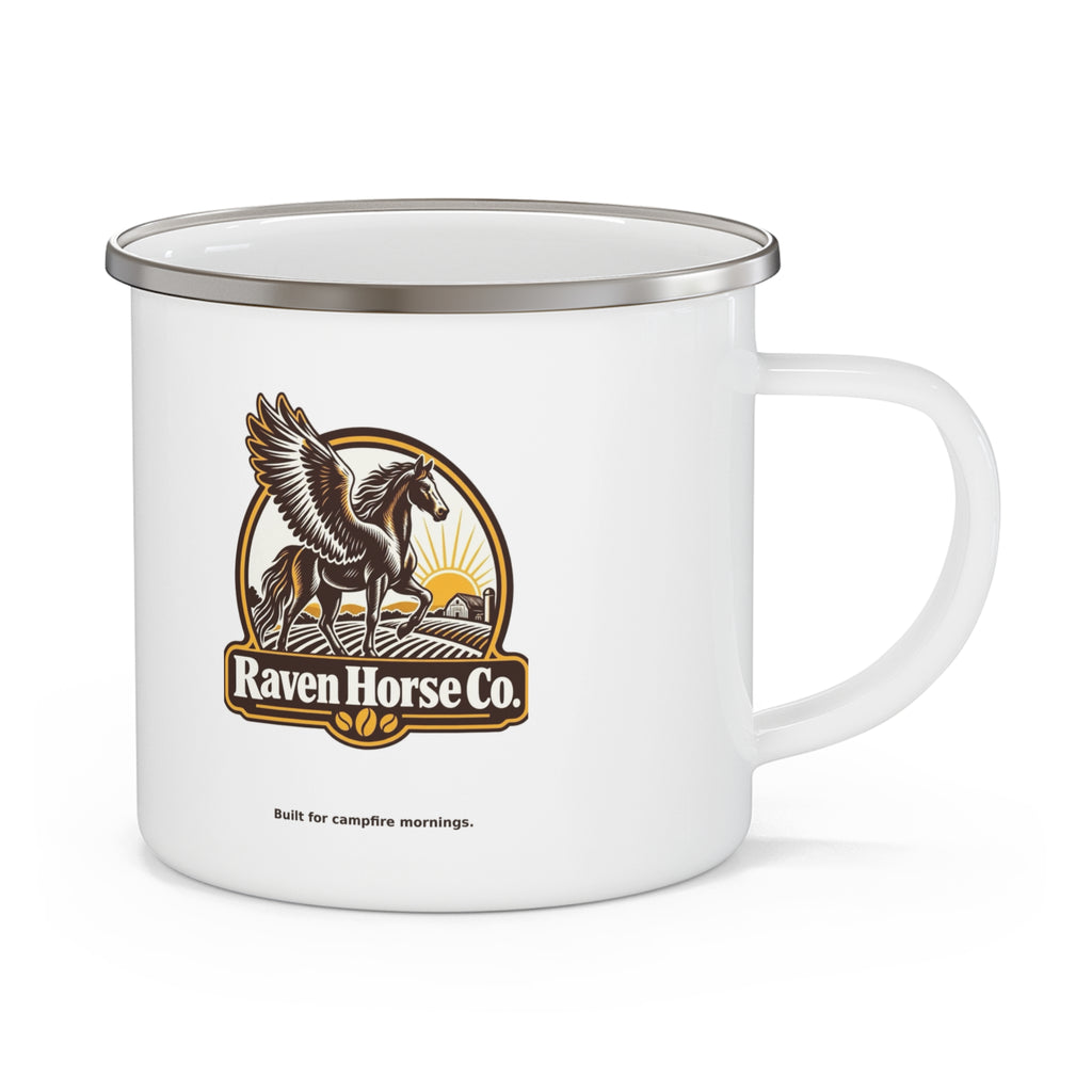 Raven Horse Co. Enamel Campfire Mug – 12oz