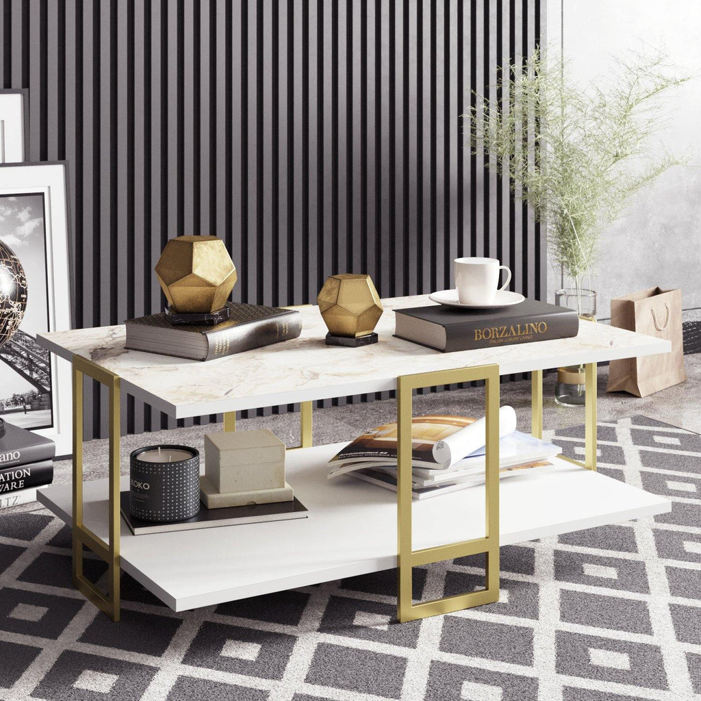 Polka Metal Wood Coffee Table
