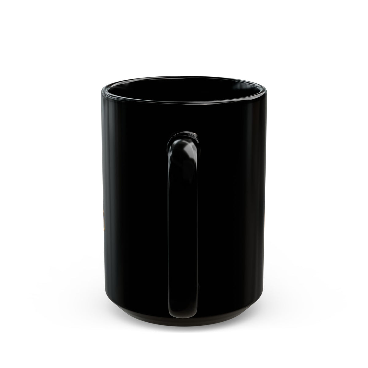 Black ceramic mug plain shot on white background