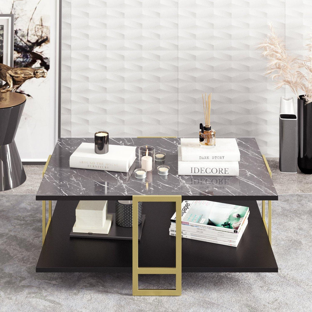 Polka Metal Wood Coffee Table